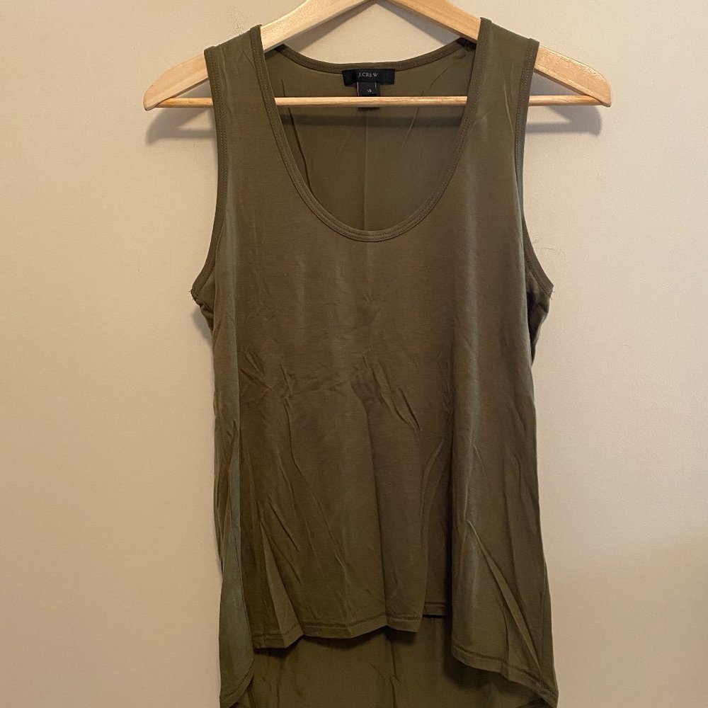 J. Crew Moss Green Tank Top Size XS